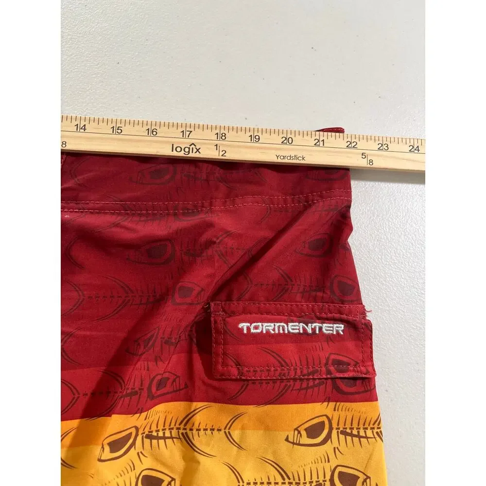 Tormenter Board Shorts Men Size 42 Multicolor Animal Print Fishbone Reggae Beach